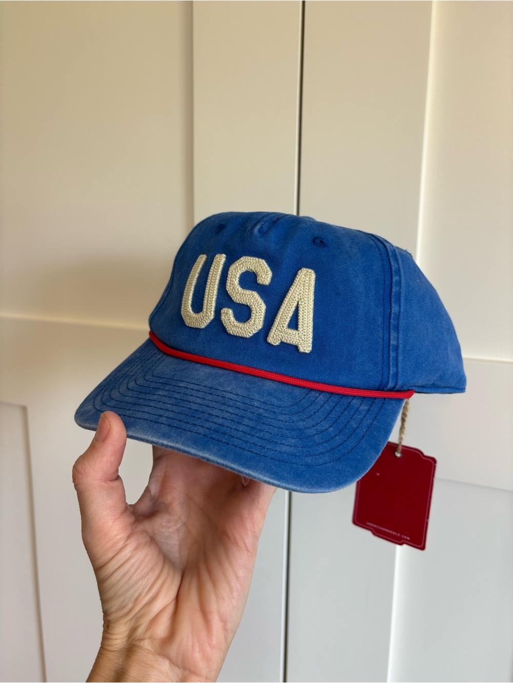 NWT New Woman’s USA rope dad hat baseball cap 4th of July Snapback America